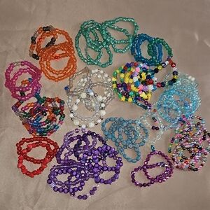 Colorful Beaded Bracelets Set